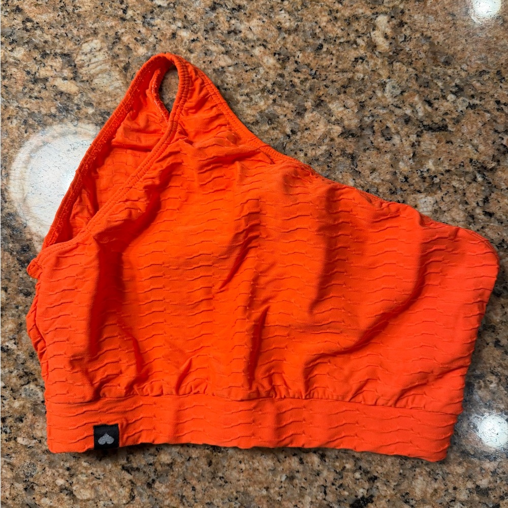 Booty by Brabants Orange One-Shoulder Sports Bra